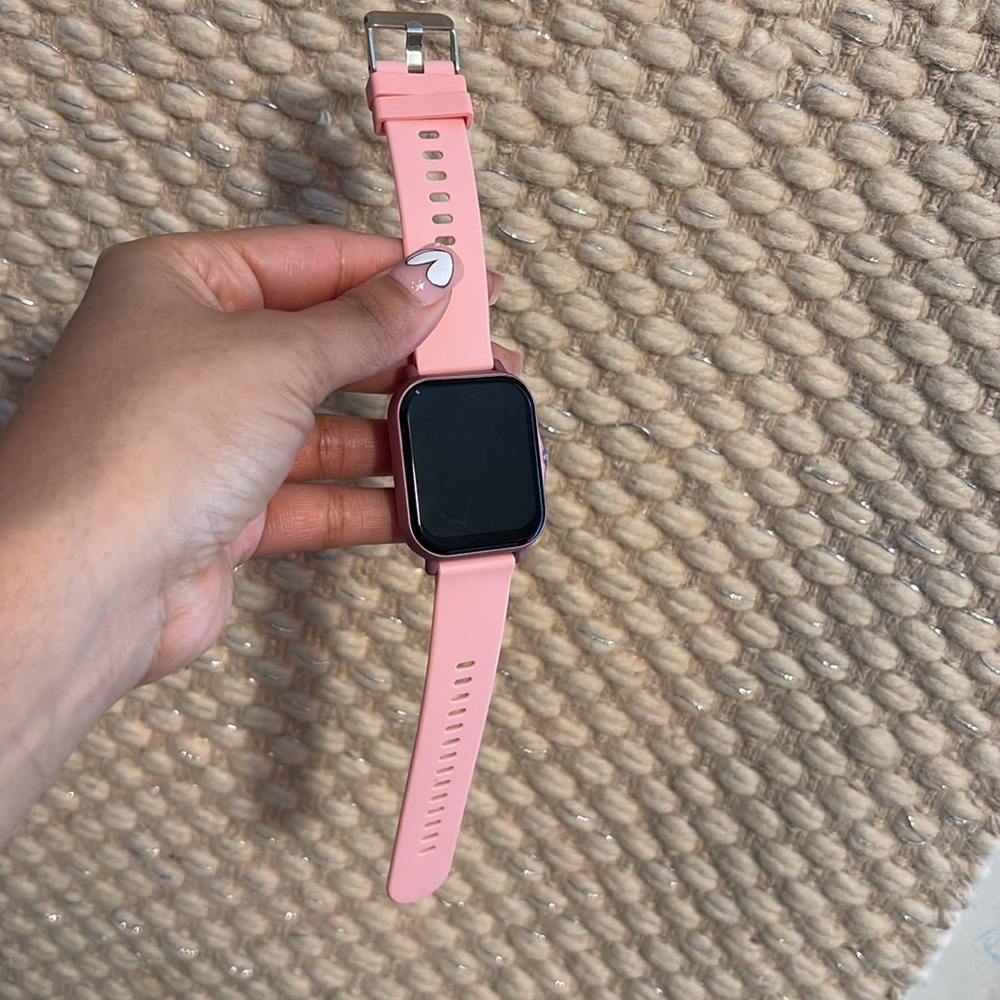 Gold Smartwatch with Beige Strap - Picture 3 of 12